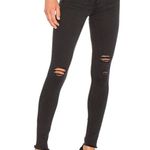 Rag and Bone High Rise Skinny Jeans Womens 26 Black Distressed Raw Hem Minimalist Photo 0