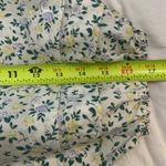 Mable Poplin Puff Sleeve Floral Dress Womens Size Large Cottage Prairie Green Photo 5