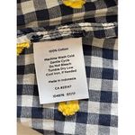Talbots ‎ Gingham Blouse Yellow Floral Bell Sleeve Top Small Photo 2