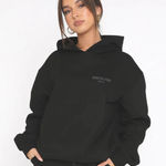 White Fox Boutique  Black Oversized Hoodie Photo 0