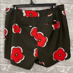 Eloquii  Red Floral High Waist Shorts Photo 4