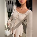 House Of CB  'Caprice' Cream‎ Dainty Knit Mini Dress NWOT size L Photo 5