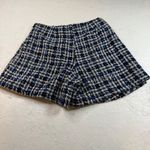 Charlotte Ronson New York Tweed Shorts Skirt Blue White Black Womens Medium Photo 2
