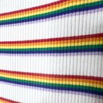 SheIn Rainbow Striped Sleeveless Ribbed Knit Mini Dress Size XL Photo 3