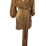 4SI3NNA Alora Dress in Gold Medium Womens Mini Polka Dot Cocktail Party Photo 5