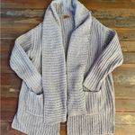 POL Gray Open-Front Chunky Knit Chenille Cardigan ~ Size Small ππ Photo 3