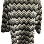 Como vintage Modern Black & White Top Size 1X Photo 0