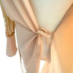 Robed with Love Pink Hildy Robe Short Tie Belt Satin Floral Sheer Size Medium M Photo 10