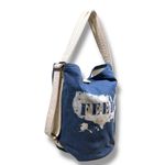 Gap Feed USA For Bucket Denim Canvas Tote Bag Adjustable Strap Photo 1