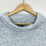 White House | Black Market Light Gray Knit Cowl Neck Poncho One Size Boho Western Photo 2