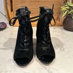 Sam Edelman  Yvie Boot Black Suede lace up sexy avant-garde night out size 7 Photo 1