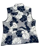 Alfred Dunner Reversible Floral Quilted Vest Blue Size 16 Photo 2