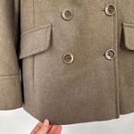 Guess Vintage Y2K Military Melange Green Wool Blend Pea Coat Medium Safari Photo 3
