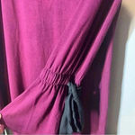 cupio  tunic dress burgundy bell long sleeves  size large Photo 2