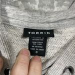 Torrid Gray Lace Up Cropped Hoodie Sweatshirt - Size 0 (12/Large) - Long Sleeves Photo 4