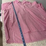 J. McLaughlin  Fallon Pink Striped Linen Long Sleeve Tunic Blouse Womens Size M Photo 7