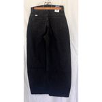 Splendid Black Rinse Carson Barrel Leg Jean Tapered Women’s Size 24 Raw Hem Photo 8