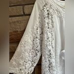 Soft Surroundings 2-pc white rosette lace crotchet embroidery boho top Large Photo 3