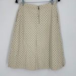 HD in Paris Womens Faux Leather Lined Cut-Outs Swing A-Line Skirt Beige Size 2 Photo 1