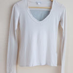 James Perse Standard  V Neck Surf Graphic T-Shirt Size XS Long Sleeve‎ Cotton Tee Photo 0