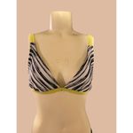 Mossimo Stripe Triangle Bikini Top Large Swimsuit Swim Yellow Black Size undefined Photo 1