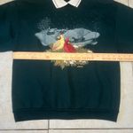 VTG 90s Morning Sun Cardinal Winter Scene Collared Sweatshirt Womens M Green Size M Photo 5
