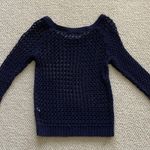 American Eagle NEW Sweater Navy Blue Fishnet Knit Size XS Cotton Blend NWOT Photo 8