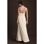 BHLDN  Dress Womens 0 Ruby Twist Halter Satin Gown Champagne Elegant Bridesmaids Photo 2