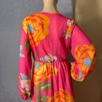 Womens Maxi Dress‎ XXL Bright Pink Floral Tropical Print Long Photo 6