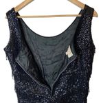 Vintage Hand Full Fashioned Sleeveless Beaded Sequin Top Black Size M Photo 3