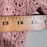 Wilfred  Pink Crochet Open Knit Cardigan Sweater Womens M Fall Coquette Delicate Photo 3