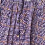 Free People  Women's Break My Stride Button Up Shirt, Violet Combo Photo 3