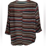 Dana Buchman Black and Red Striped Button Down Shirt small Photo 5