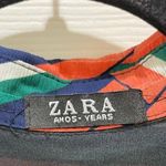 ZARA  Asymmetrical Stripe Sleeveless Button Shift Dress Photo 5