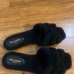 Saint Laurent Tribute shearling slides size 38.5 Photo 2