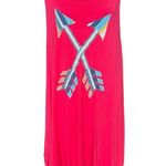 Judith March Dress Women’s Large Pink Trapeze Mini Length Double Arrows Swing Photo 0