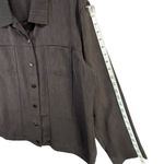 Chico's  Shirt Jacket Women L Chocolate Brown Button Pockets Modern Travel Shacket Photo 10