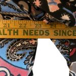 Joan Rivers Large Colorful Paisley Patchwork Open Front Blazer Jacket Artsy Black Photo 6