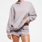SKIMS Women's Gray French Terry Fleece Oversized Hoodie Hooded Sweatshirt Top XS Photo 0