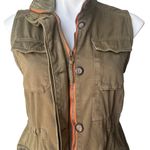 Lucky Brand Loden Green Military Utility Style Vest Sleeveless, Sz XS Photo 5