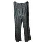 Vintage 70s Three Flaggs Glam Disco Metallic Flare Pull On Stretchy Pants Medium Black Photo 2