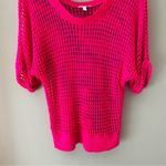 Delia's dELiA*s Open Knit Pullover Top Pink Sz XS Photo 2