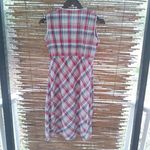 Eddie Bauer  4 Red Blue Plaid Sleeveless Cotton Dress Photo 3