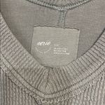 Aerie  WONDER TEXTURED RIBBED PULLOVER SWEATER GRAY SMALL Photo 3