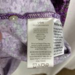 Eileen West Purple Floral Long Sleeve Short Nightgown Sz.L Size L Photo 8