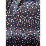 VTG 80s C.M. Shapes Black Colorful Rainbow Polka Dots Blouse Sheer Arms Women's Size undefined Photo 5