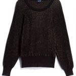 Anthropologie Splendid Sheridan Cashmere Lurex Sweater Jumper Pullover Top Black Photo 1