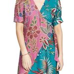 Farm Rio Floral Sparkle Mixed Wrap Dress size XS Photo 1