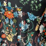 ZARA  Black with Floral Print A-Line Mini Dress long sleeve shift size medium Photo 5