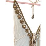 Kareena’s Embellished Silk Maxi Dress‎ One Size Halter Neck Fairy Y2K Bohemian White Size M Photo 3